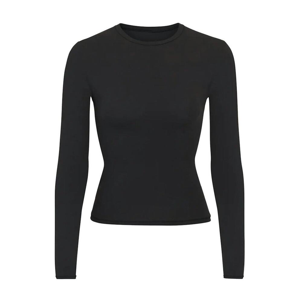SKIMS FITS EVERYBODY Long Sleeve T-Shirt - Onyx Size XS NWT #1458 - Picture 5 of 6